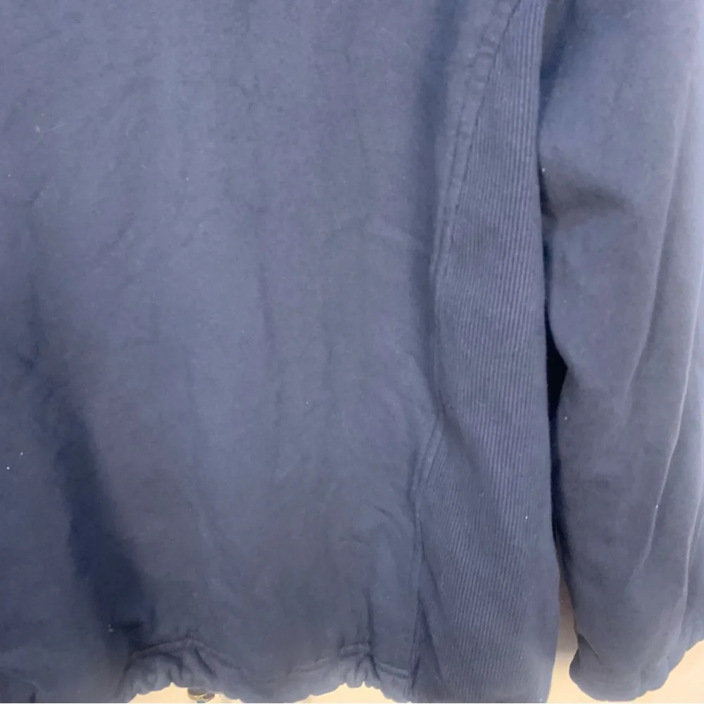 Escada Sport Front Zipper Logo Embroidered Sweatshirt Jacket Drawstring - Picture 10 of 11